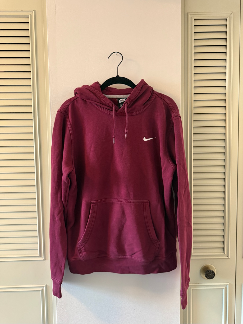 Nike Men's Maroon Zip-Up Hoodie